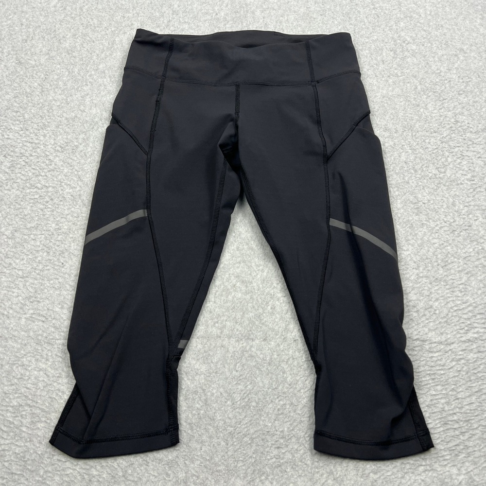 Lululemon Hop To It Crop Women's 6‎ Black Capri Leggings Full-On Luxtreme W6C64S